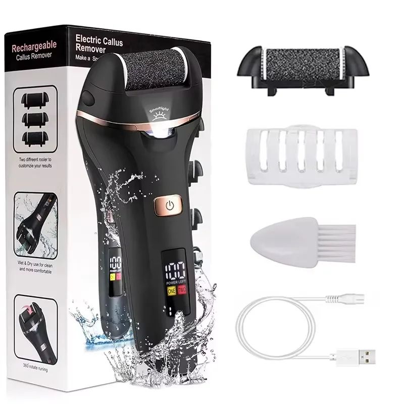 Waterproof Electric Foot Callus Remover – USB Rechargeable Heel Grinder for Dead Skin | Professional Pedicure Foot File