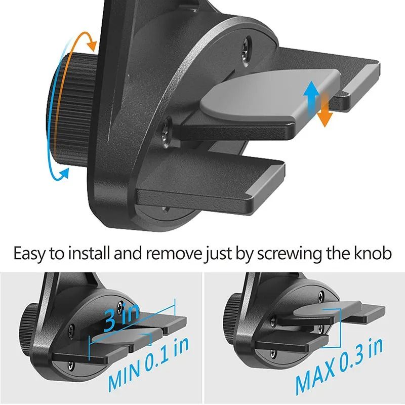 Universal Car CD Slot Phone Mount | High-Stability Mobile Stand for iPhone & Smartphones