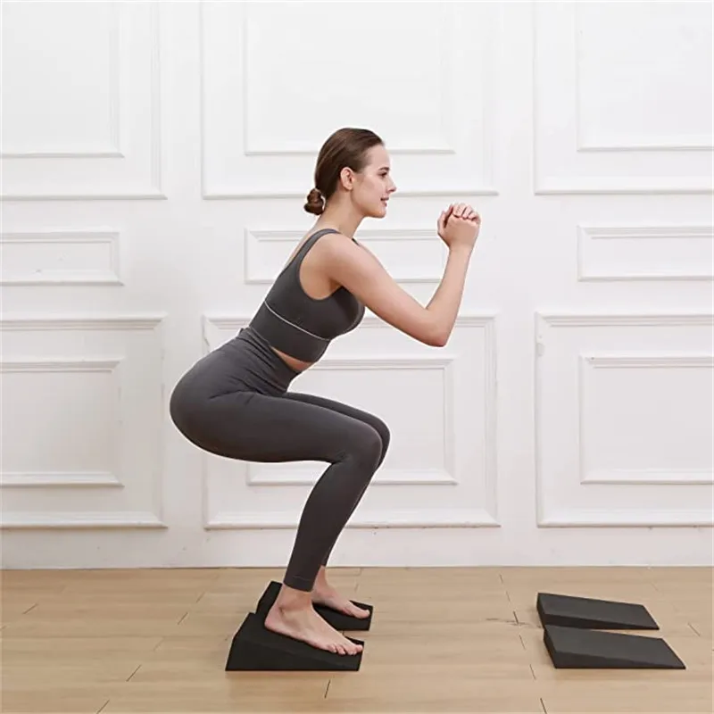 EVA Yoga Foam Wedge Slont Boards Stretch Block to Improve Lower Leg Strength, Stability Training & Fitness Tools