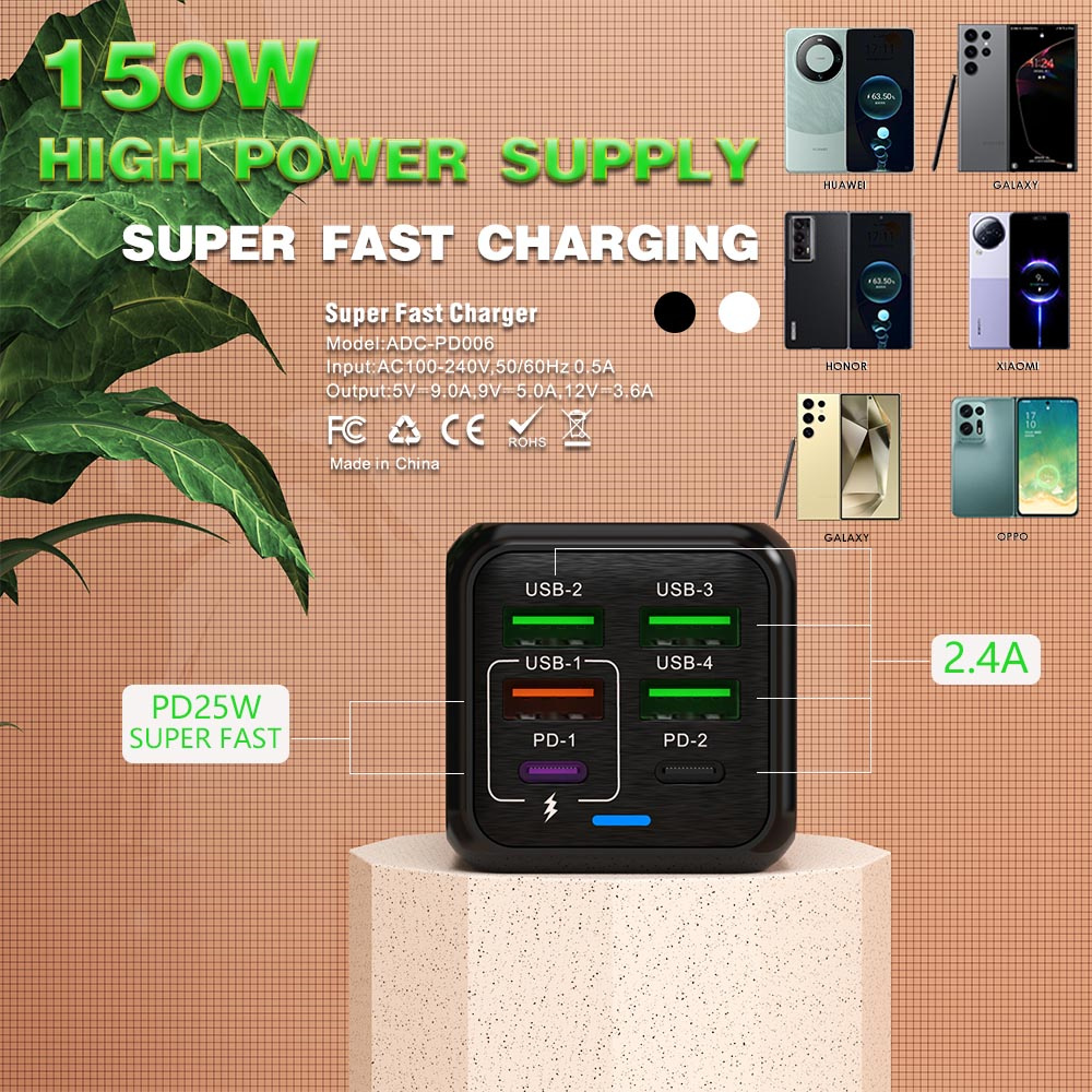 USB Charger Wall Adapter Quick Charge PD Fast Charging Power Adapter