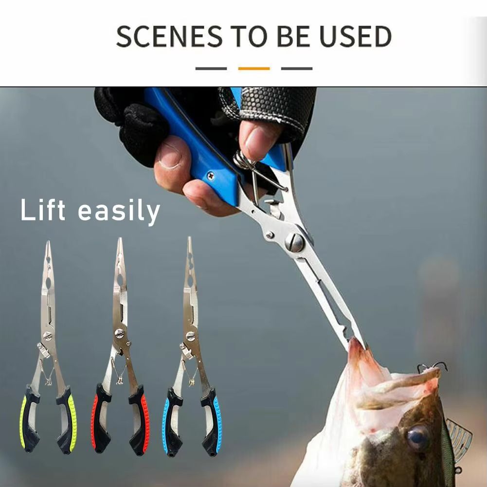 Ergonomic Multifunctional Fish Pliers – High-Strength Anti-Slip Fishing Tool