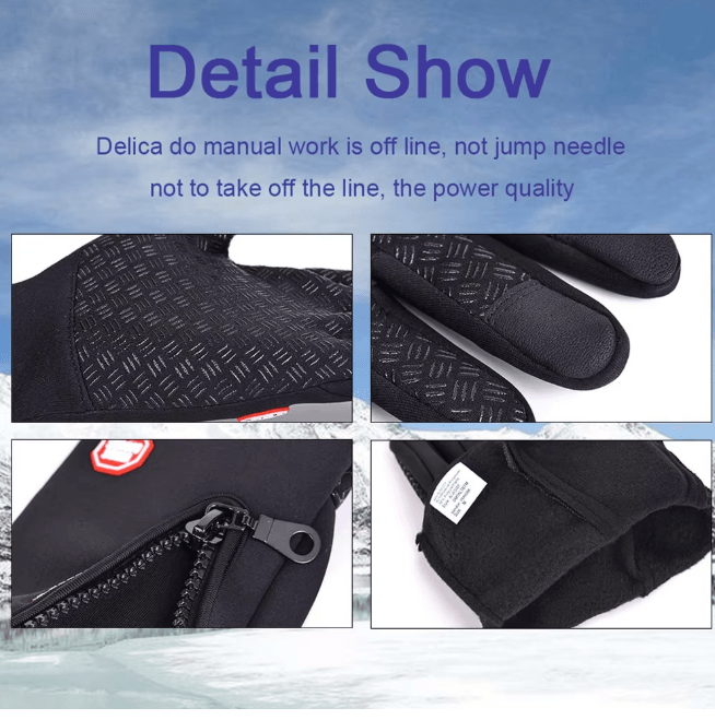 Winter Windproof Cycling Gloves Touch Screen Warm Fleece Motorcycle Gloves