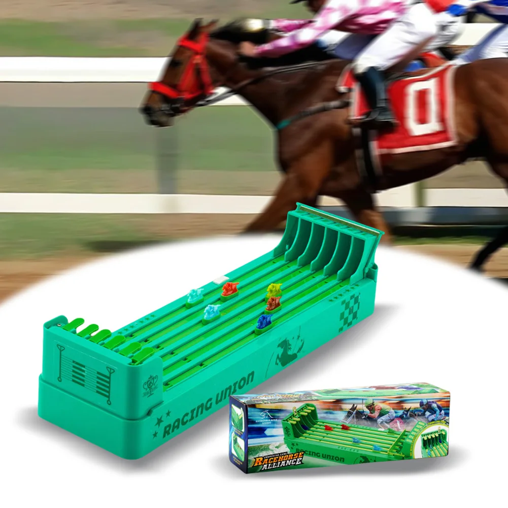 Interactive Horse Race Board Game, Battery Powered Desktop Racing Machine Set for Family Fun