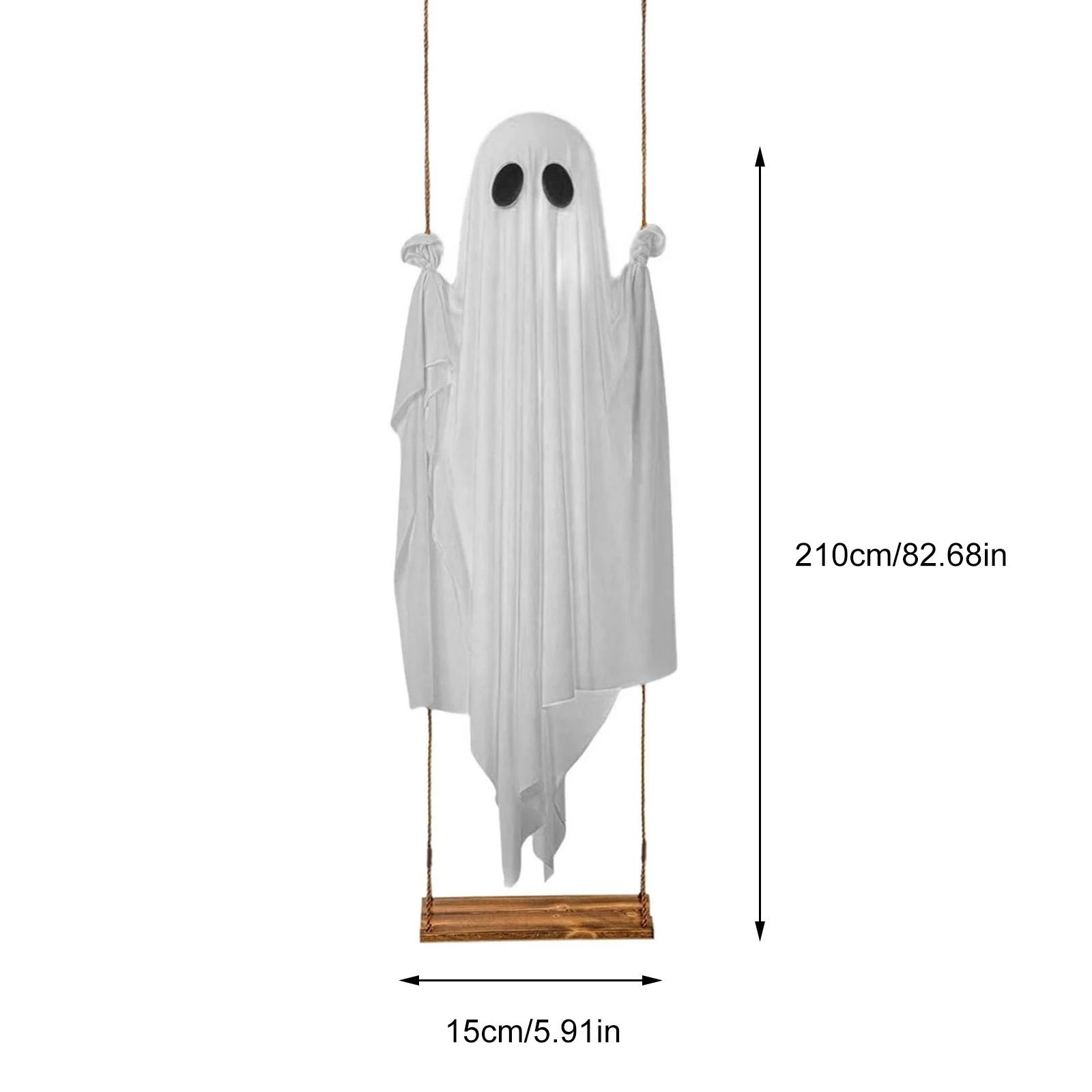 Hanging Swing Ghost Halloween Decoration Cute Outdoor Ghost Decor