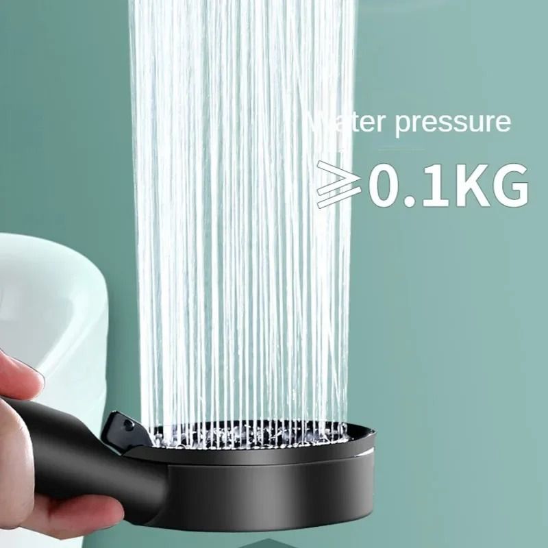 Water Saving High Pressure Shower Head with Adjustable Modes and One Key Stop