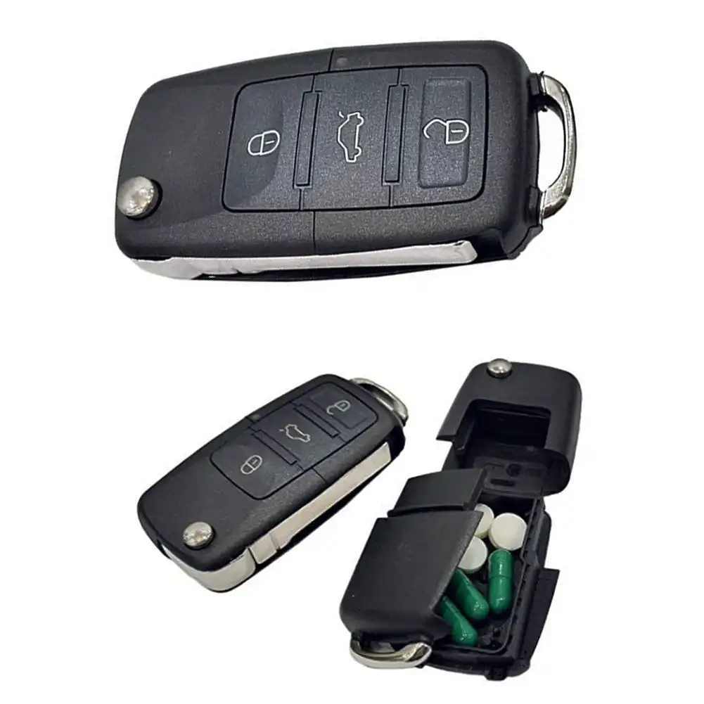 Hidden Key Safe Car Key Fob Secret Stash Box with Mini Hidden Compartment