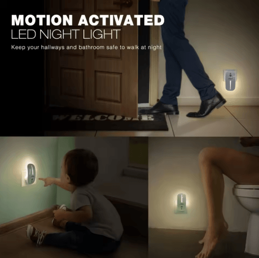 SENSKY Motion Sensor Night Light – Plug-In LED Hallway & Pathway Light