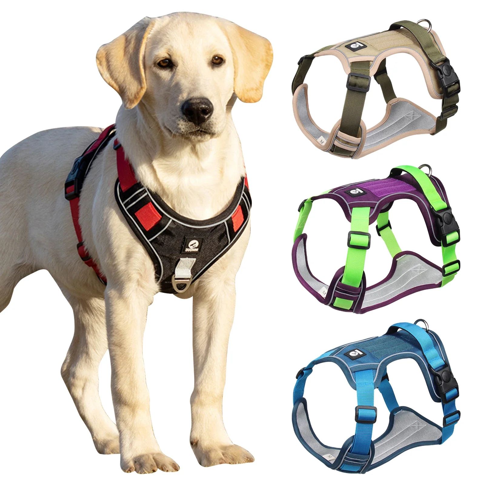 Reflective Tactical Dog Harness – Waterproof 1680D Oxford Vest for Medium & Large Dogs