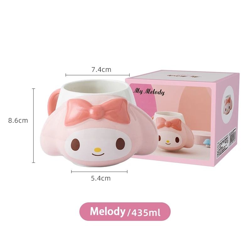 Professional 15 oz Sanrio 3D Relief Ceramic Mug Series