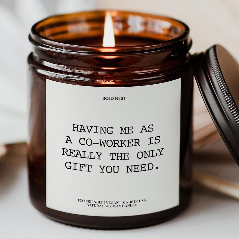 Funny Coworker Candle Gift Retirement Office Humor Candle for Manager Appreciation Sarcastic Work Gift