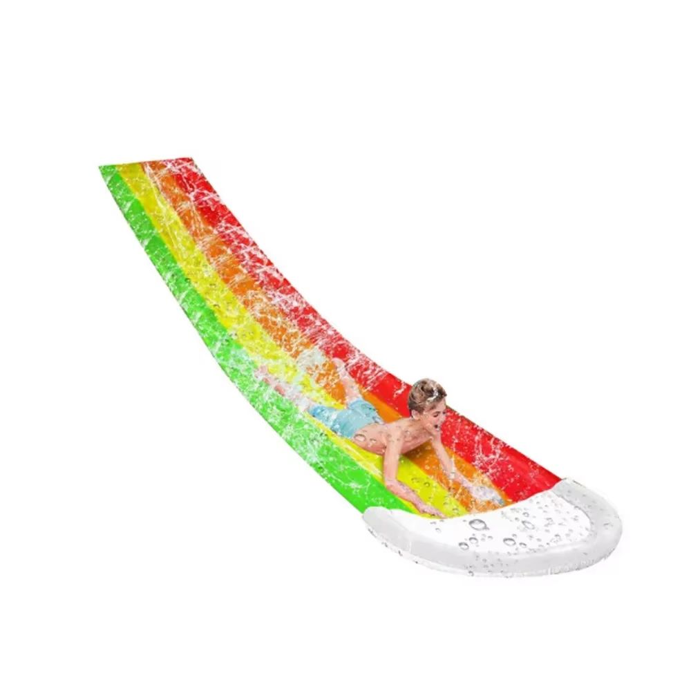 15.7 ft x 2.5 ft Inflatable Backyard Water Slide Mat With Sprinkler Splash Track