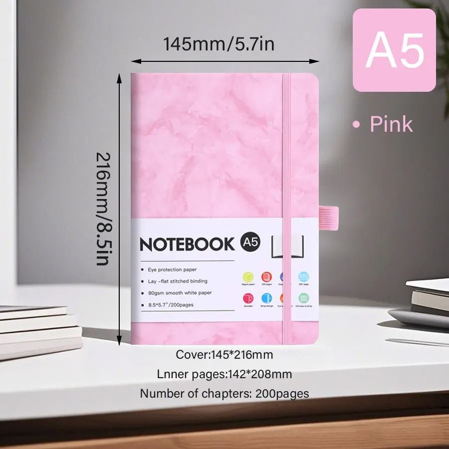 Professional A5 Paper Notebook – Thickened Page Executive Planner & Compact Lightweight Office Journal