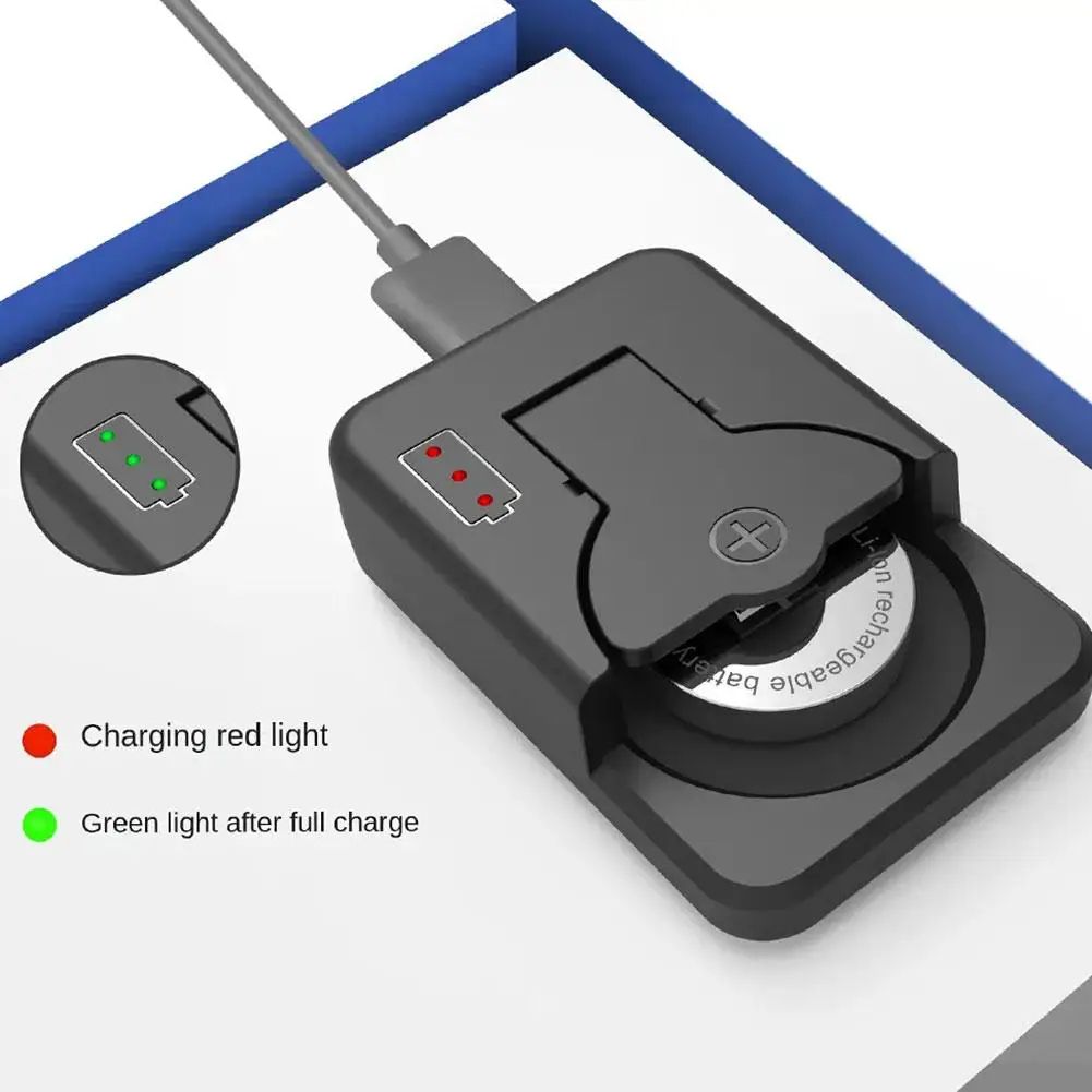 Universal Mini Button Battery Charger with LED Light, Portable Coin Cell Charger
