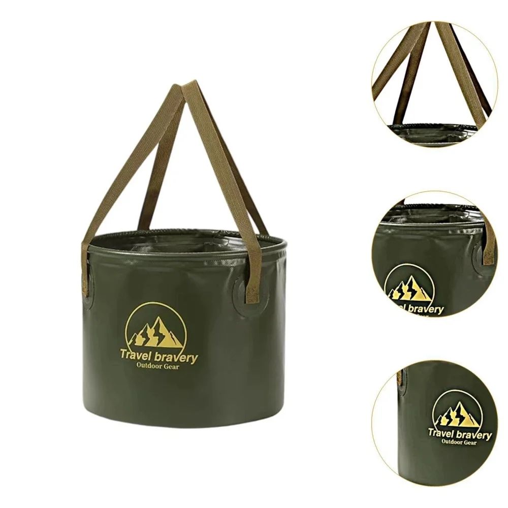 Collapsible 10L/20L Camping Bucket - Portable Travel Bucket for Fishing, Washing & Outdoor Storage