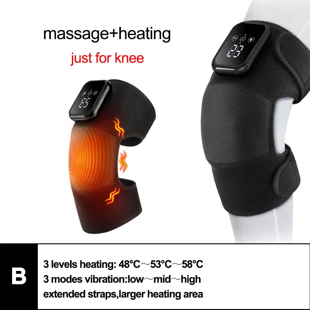 Premium 3-in-1 Heated Knee Massager & Vibration Therapy Joint Relief Wrap