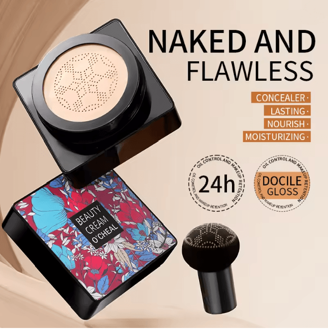 GlowMush BB Cream Sponge Mushroom Makeup Blender for Natural Finish