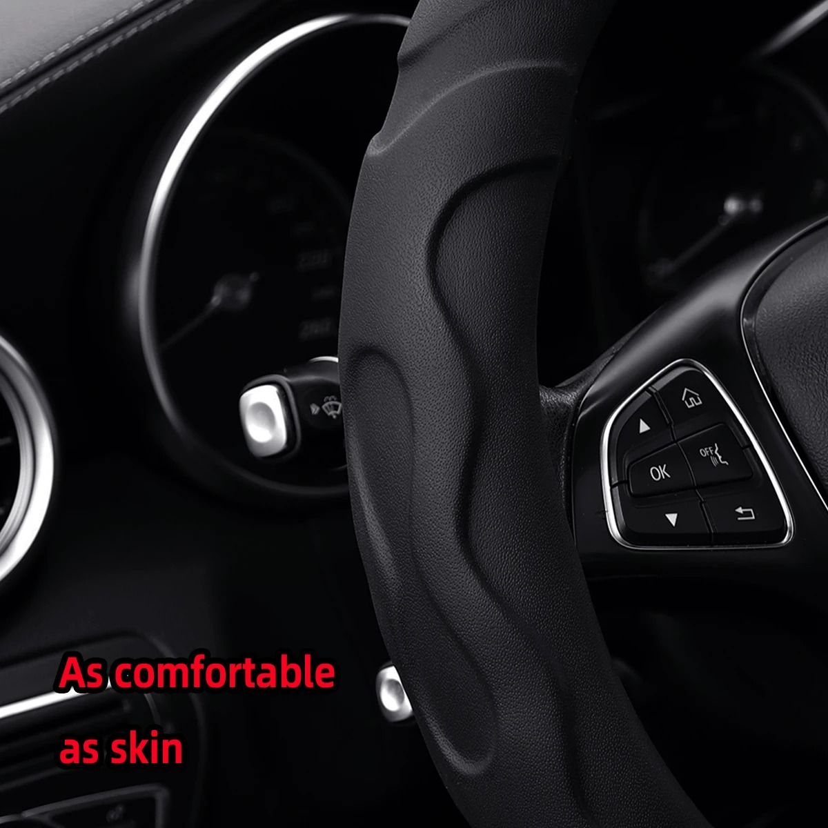 Plush Lambskin Style Sports Car Steering Wheel Cover