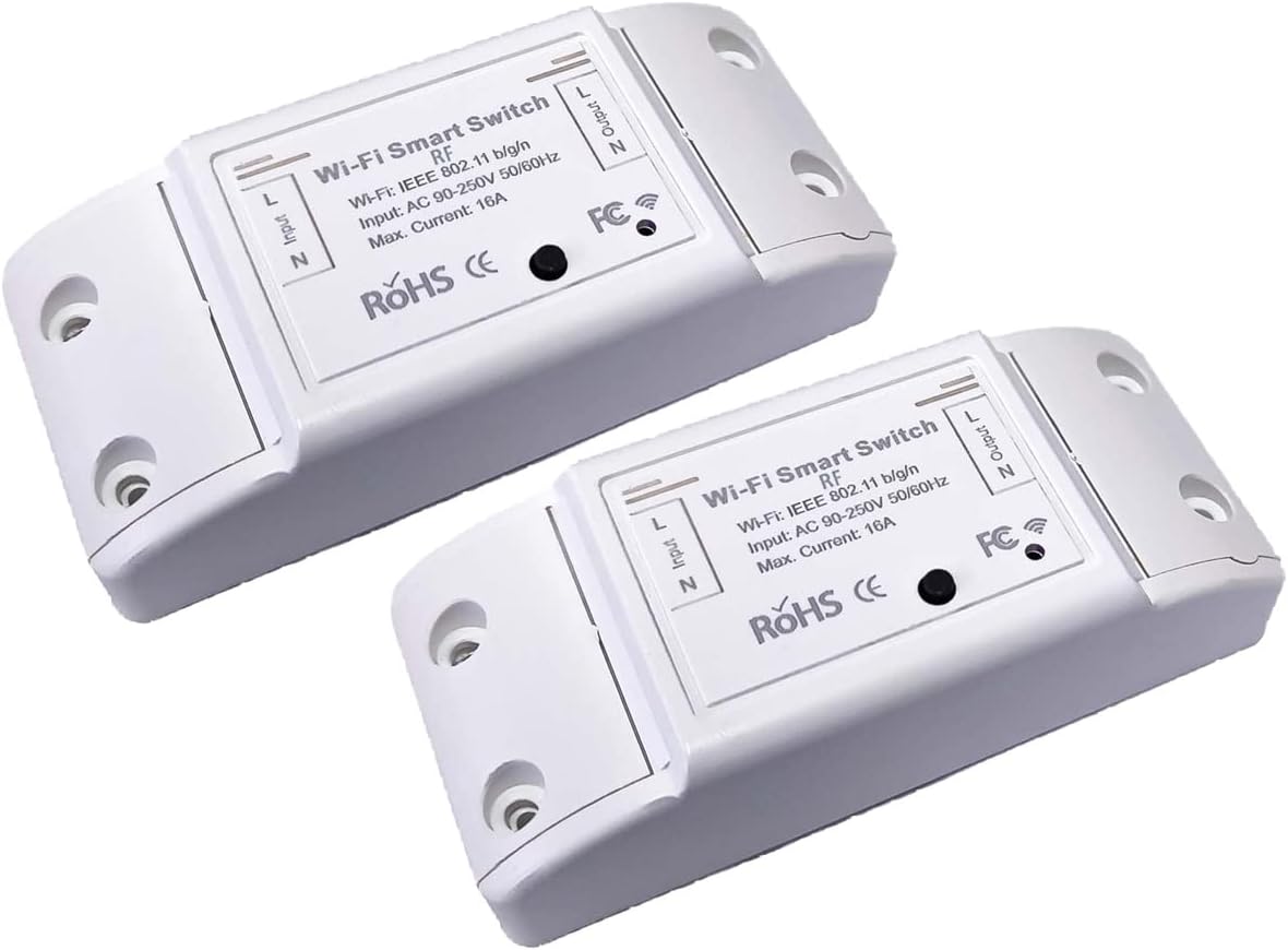 16A WiFi Smart Switch – Wireless Relay Breaker with Alexa & Google Home Voice Control (eWeLink Compatible)