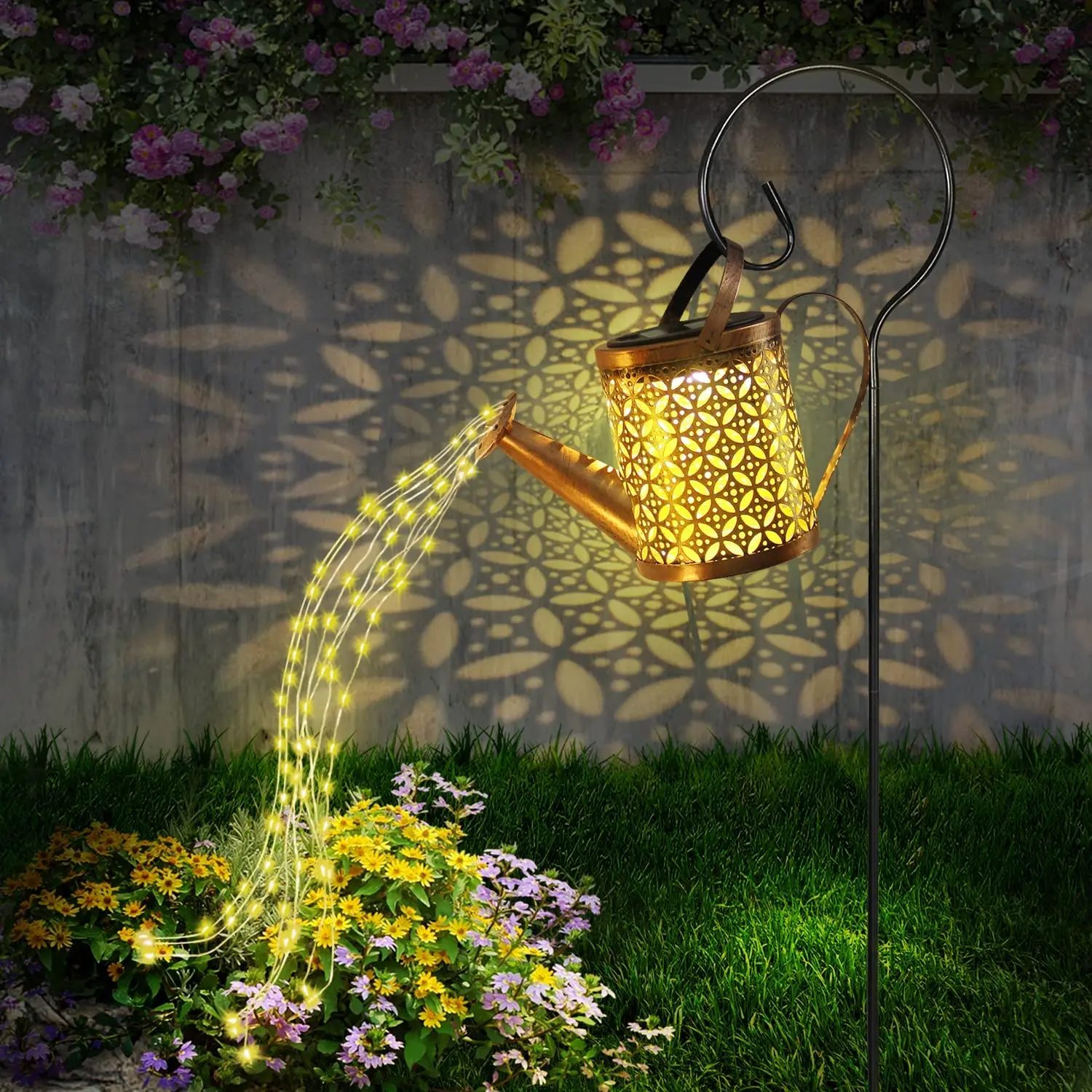 Outdoor Solar Watering Can Light, Waterproof Hanging Garden Lantern, Solar Garden Light