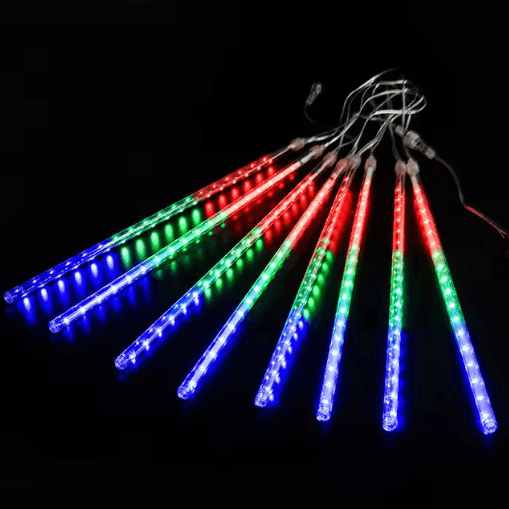 LED Meteor Shower Rain Lights Waterproof Falling Raindrop Fairy String Lights 30CM