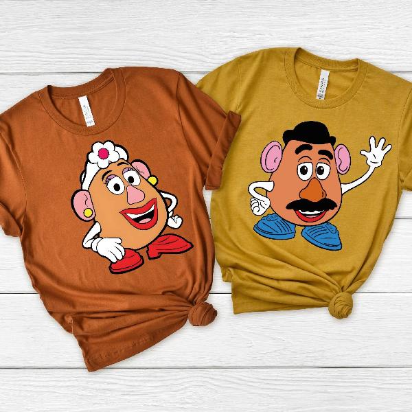 Mr Potato And Mrs Potato Head Shirt, Thankgiving Couple Turkey Shirt, Halloween Shirt,Personalized Custom Thanksgiving