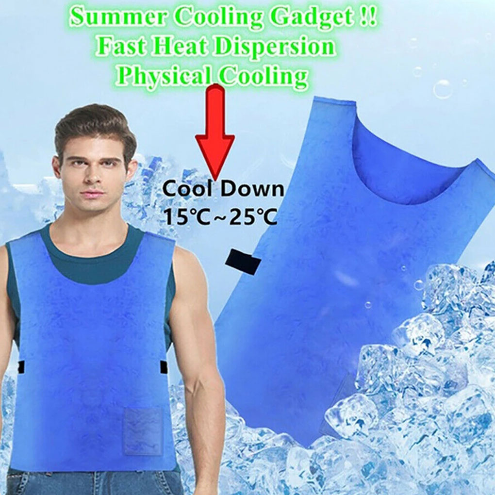 Summer Cooling Vest Undershirt, No Refrigeration Required Lightweight Cold Safety Vest, Waterproof Sports Fabric Comfort