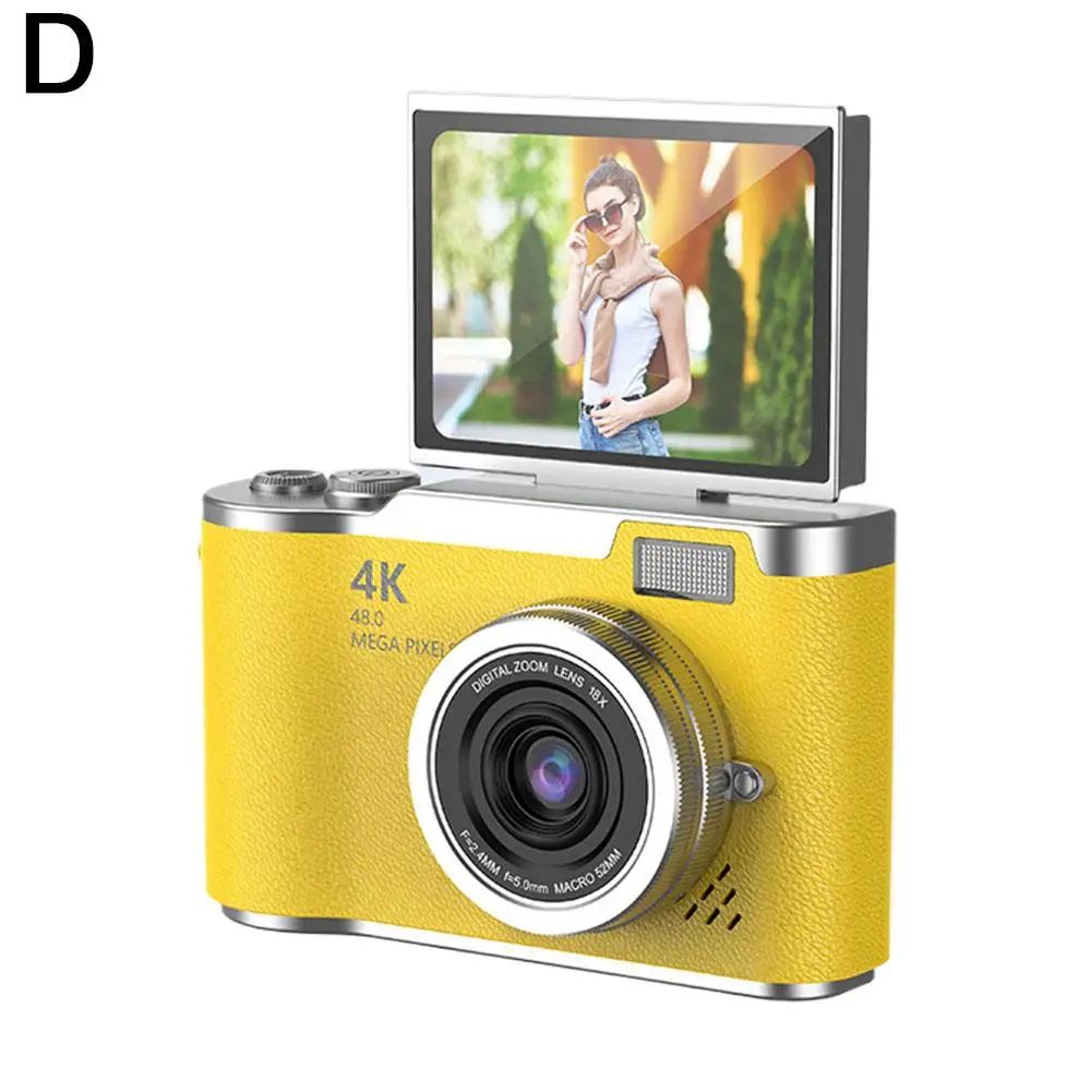 UltraView 4K FlipScreen Digital Camera – 48MP Compact Travel & Selfie Camera
