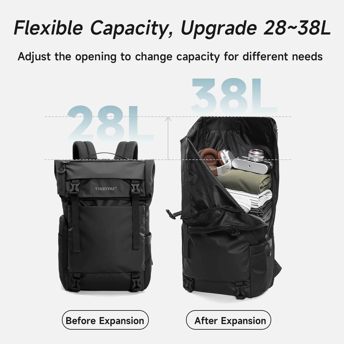 Expandable Waterproof Urban Commuter Back Pack