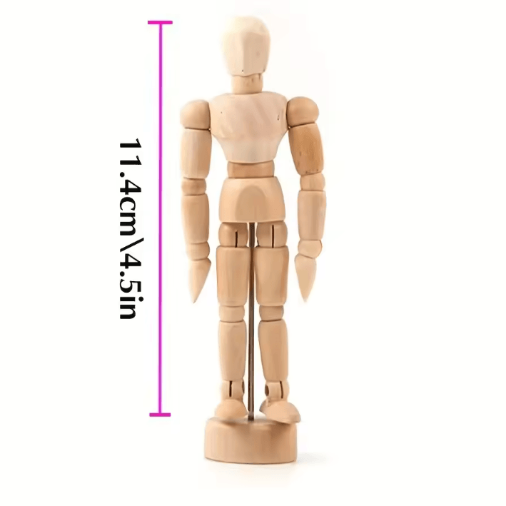 Artistic Wooden Drawing Mannequin – Poseable Figure Model for Sketching & Decor