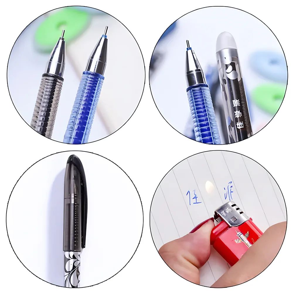 SmoothWrite 0.5mm Erasable Gel Pen Set with 50 Refills and Dual Erasers