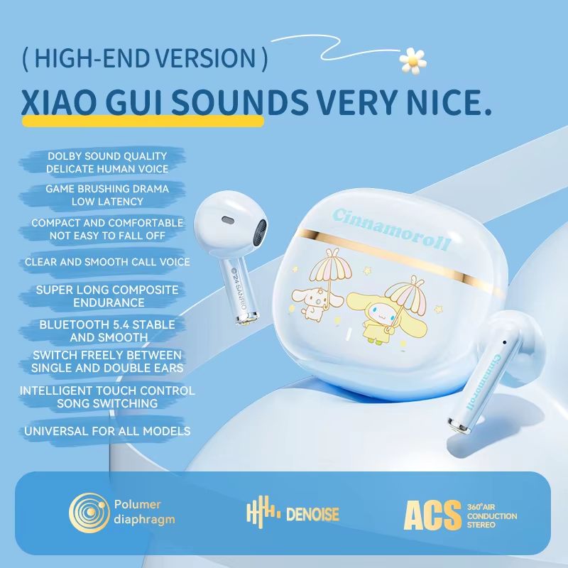 BL65 Bluetooth 5.4 HiFi Wireless Earbuds with Touch Control