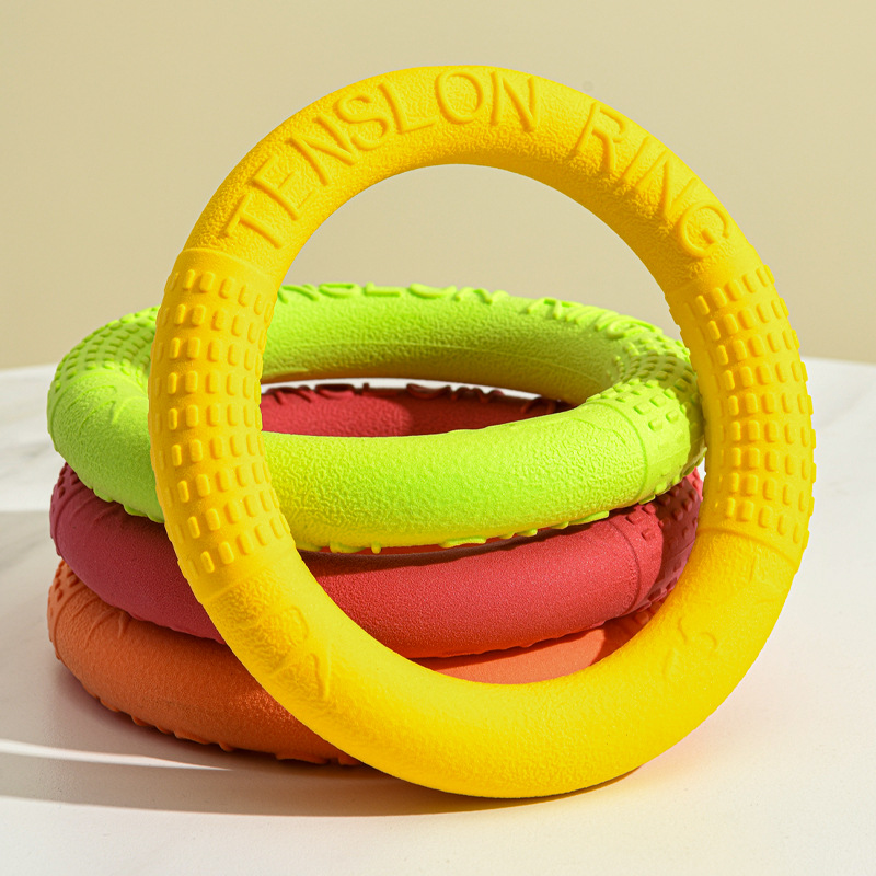 Dog Flying Disc Training Ring Interactive Fetch Toy