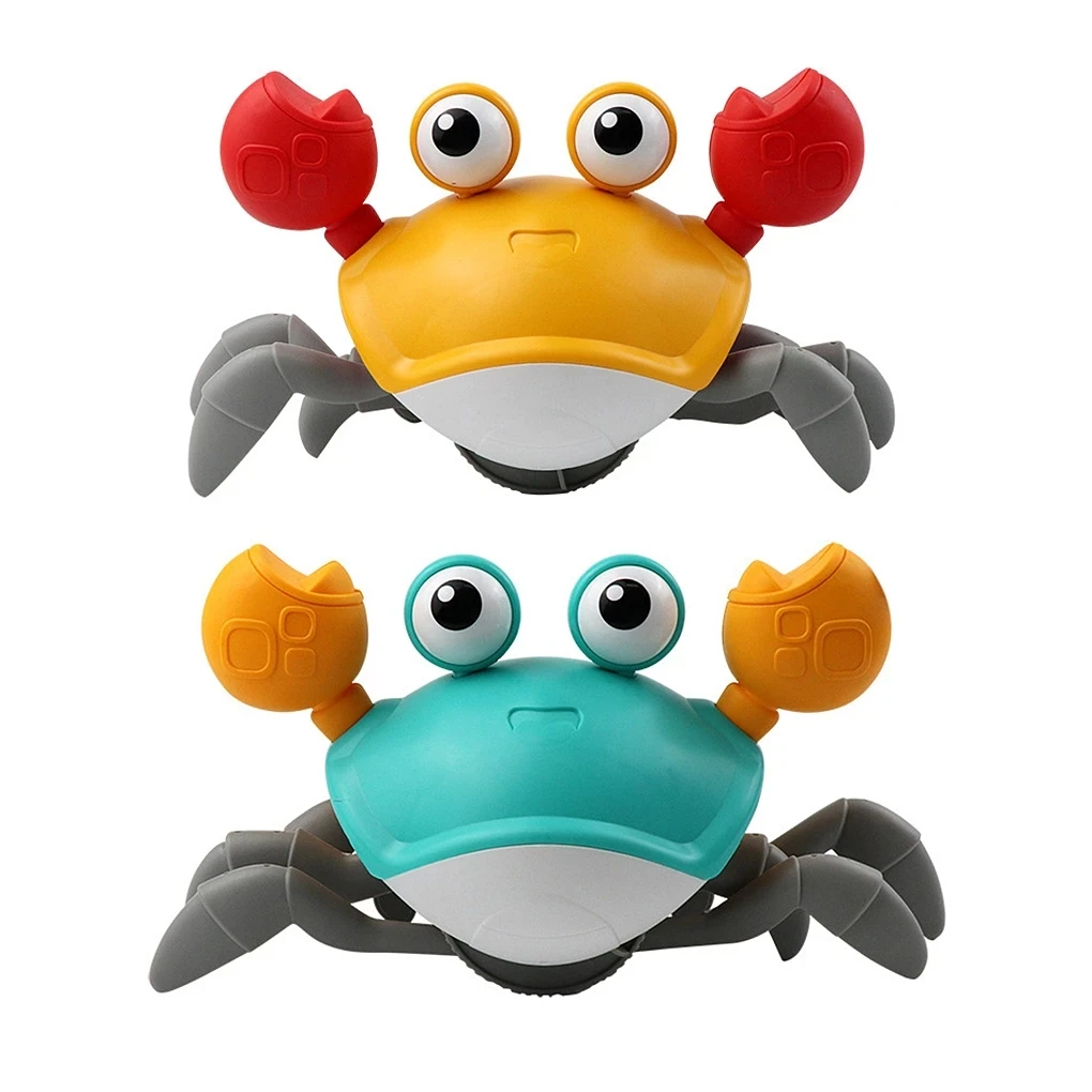 Portable Baby Bath Tub Water Play Crab Toy Clockwork Beach Accessory for Children Shower Pulling a String Learn to Walk