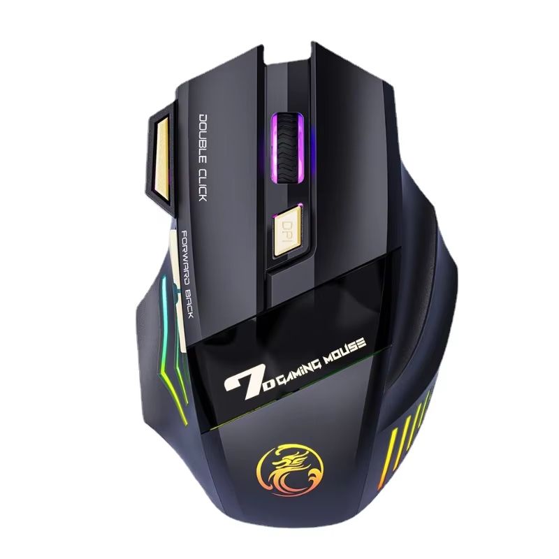 GW-X7 Dual Mode wireless gaming mouse Rechargeable Silent Bluetooth mouse with RGB Breathing Light