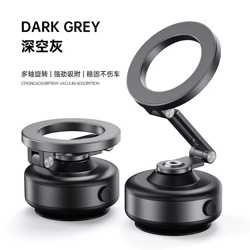 Magnetic Car Phone Holder – Foldable 360° Aluminum Alloy Mount for Smartphones