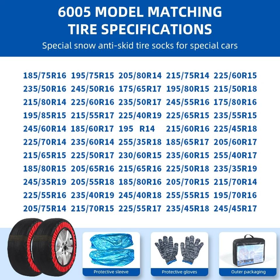 Car Snow Sock Textile Tire Chains