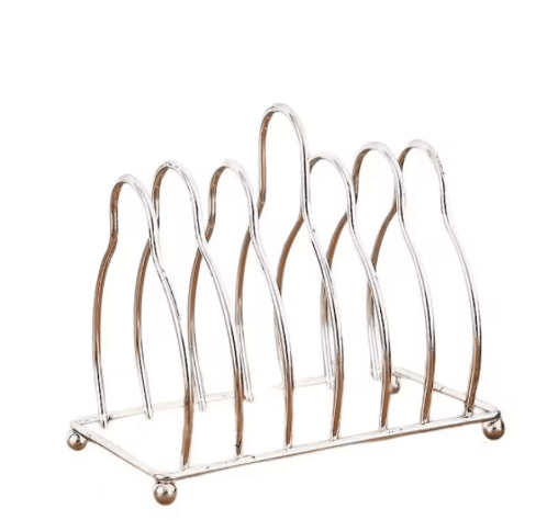 Small Gold & Silver Iron Triangular Dish Draining Shelf
