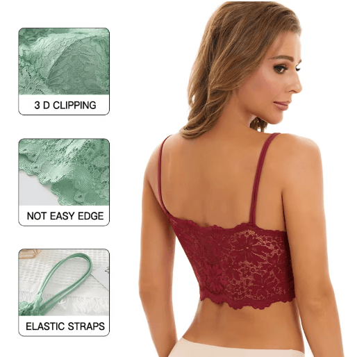 3-Piece Seamless Wireless Lace Bralette Set