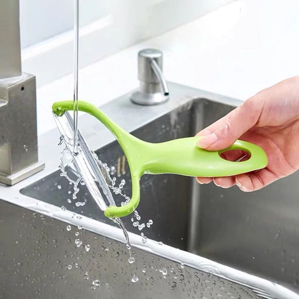 Wide-Mouth Stainless Steel Peeler – Professional Cabbage Grater & Salad Slicer