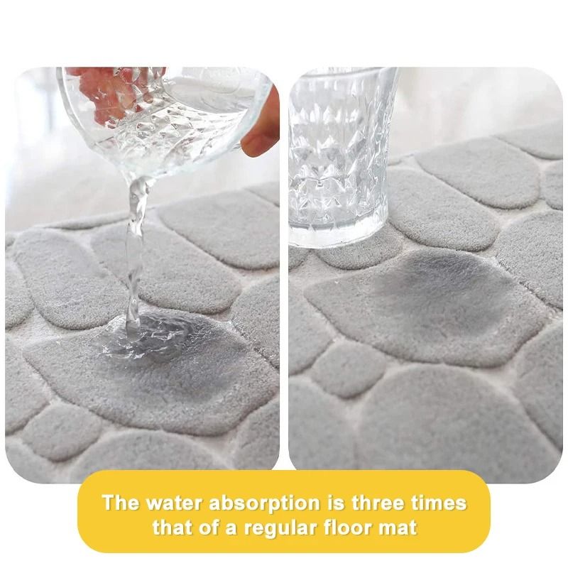 3 Piece Bath Mat Set Nonslip Quick Dry Soft Water Absorbent Machine Washable Bathroom Rugs
