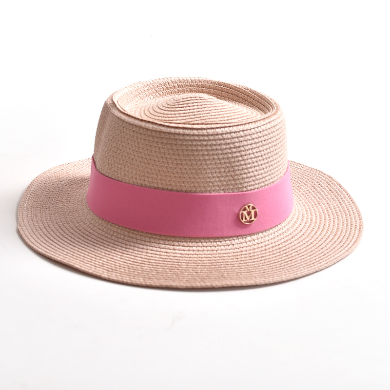 Wide Brim Straw Sun Hat for Women Beach Travel Ribbon Summer Hat