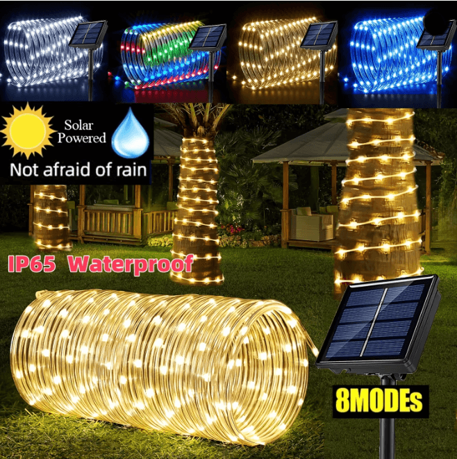 Solar Powered LED String Lights Outdoor Fairy Garden Decoration