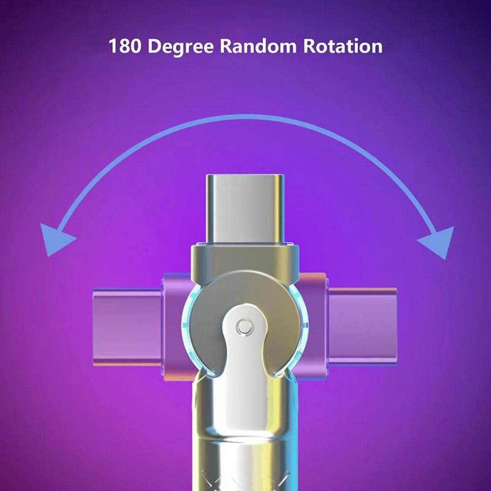 120W 6A 180-Degree Rotation High-Fidelity Type-C Fast Charging Cord