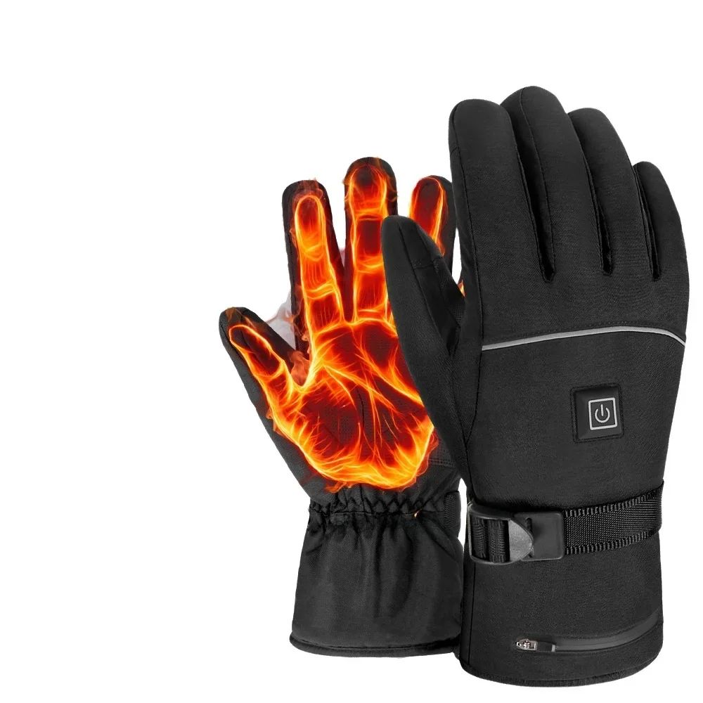 Electric Heated Motorcycle Winter Gloves Waterproof Rechargeable