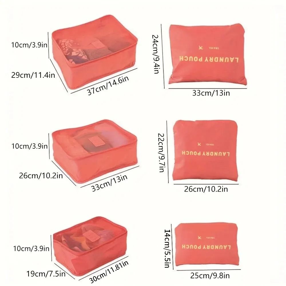 6-Piece Travel Luggage Packing Cube Set