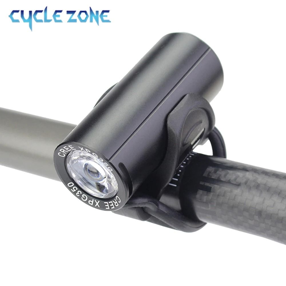 XPG LED Bike Light USB Rechargeable 350 Lumens Front Bicycle Headlight Waterproof Cycling Flashlight