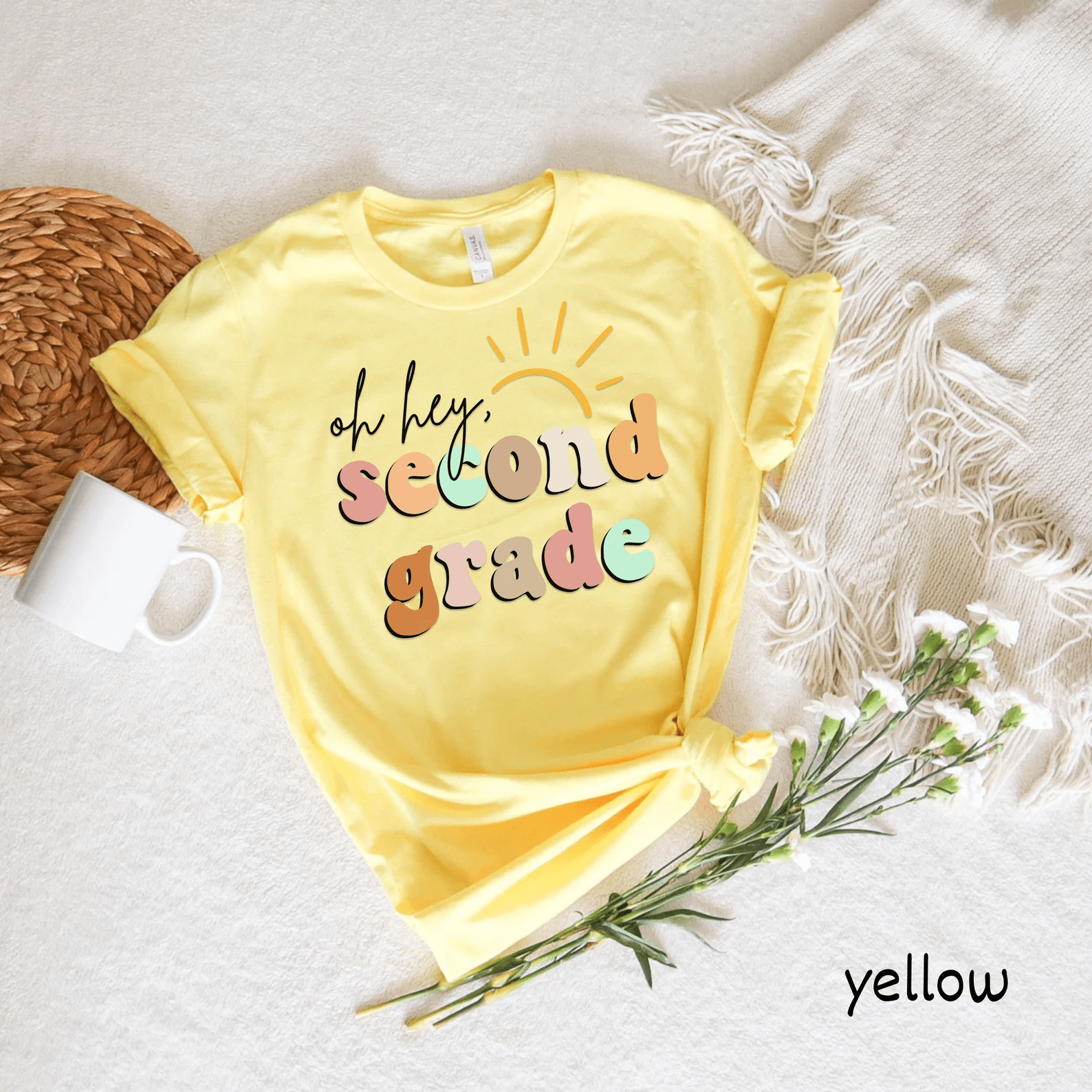 Teacher Shirt Hello School Retro Back to School Teacher Gift Tee