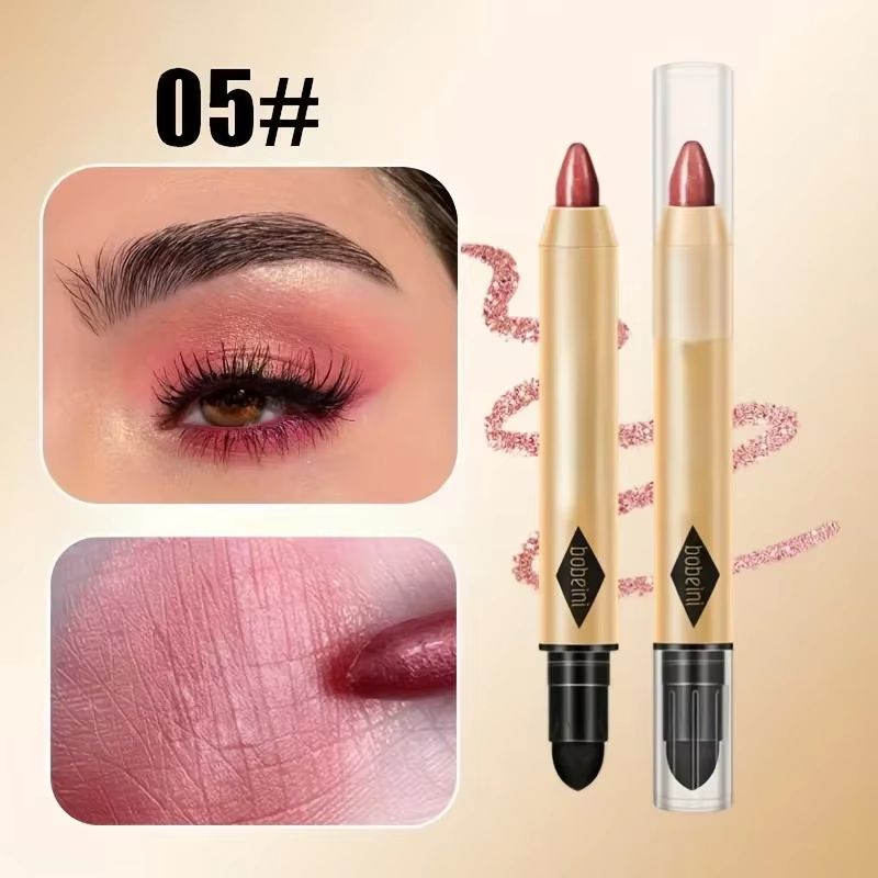 Double Head Metallic Eyeshadow Stick Diamond Shimmer Highlighter Pencil