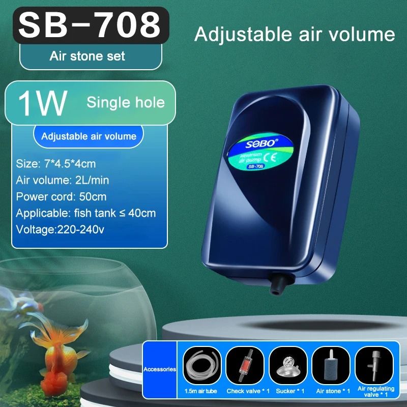 Silent Aquarium Oxygen Air Pump with Adjustable Air Volume