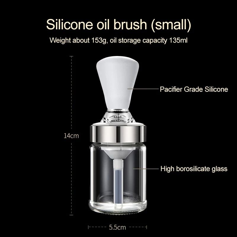Silicone Oil Bottle & Integrated Basting Brush